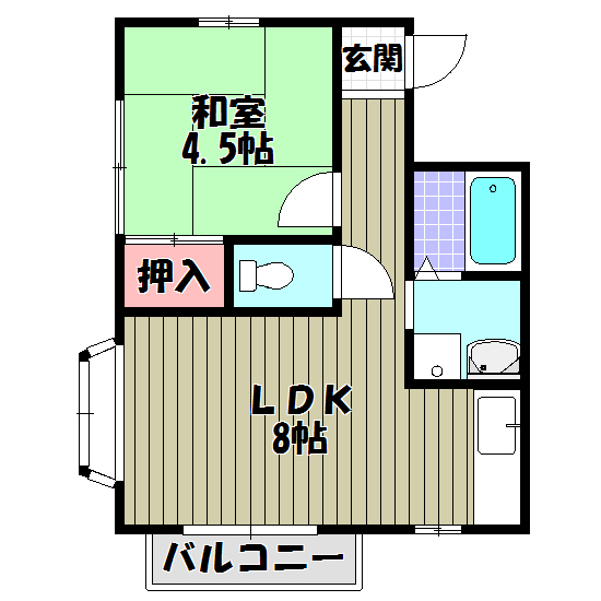 こうえいハイツ 間取り図