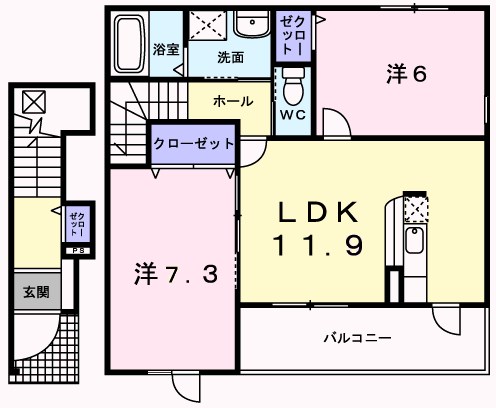 メゾンドソレイユⅢ 間取り図