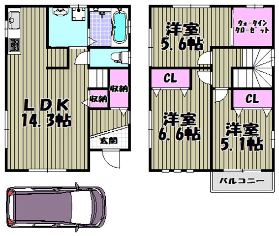 フジパレス戸建賃貸深井東町  間取り図