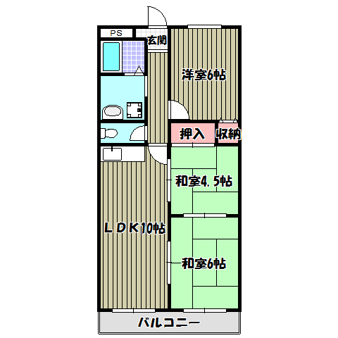 ヒカリハイツ・ドイ２ 間取り図