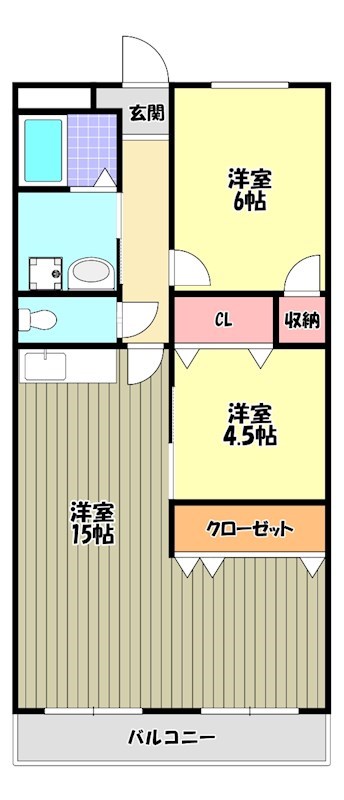 ヒカリハイツ・ドイ２ 間取り図