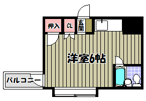 コーポ二条 間取り図