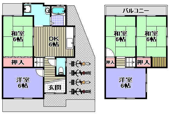 丈六賃貸一戸建  間取り