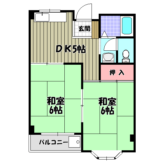 ツカサロイヤルハイツ千代田 間取り図