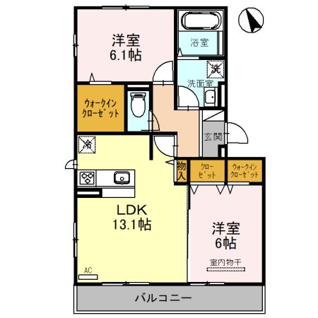 agerate　Ａ棟  間取り図