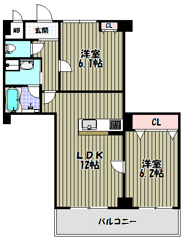 信開ベルシー堺市駅 間取り図