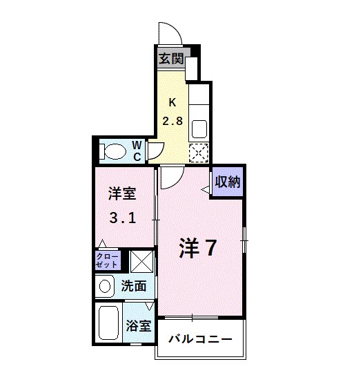 プチフローラ北野田Ⅲ 間取り図