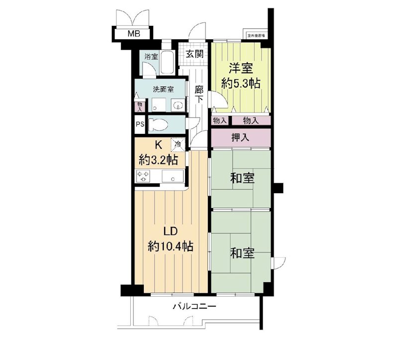 カサ・大美野 間取り図