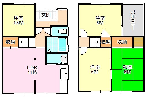 河内長野市汐の宮町戸建 間取り図