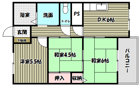 金剛ニューハイツ 間取り図
