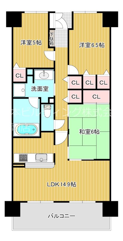 ルナコート富田林 間取り図