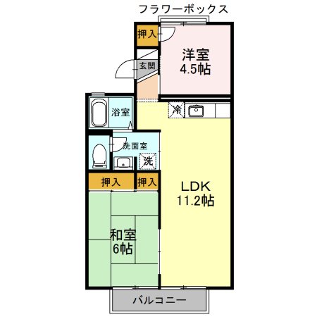 セジュール深井Ⅱ 間取り図