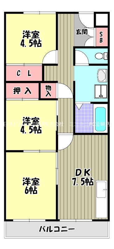 パックス楠 間取り図