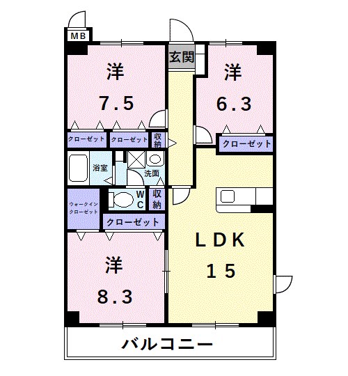 グランパレ 間取り図