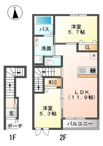シャン　ヴィラージュ 間取り図