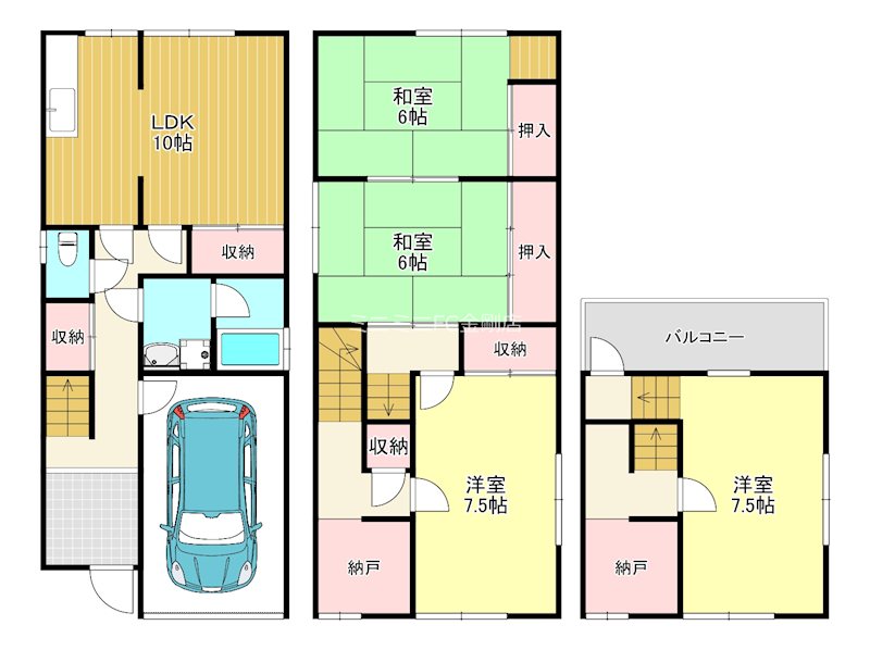 陶器北戸建 間取り図