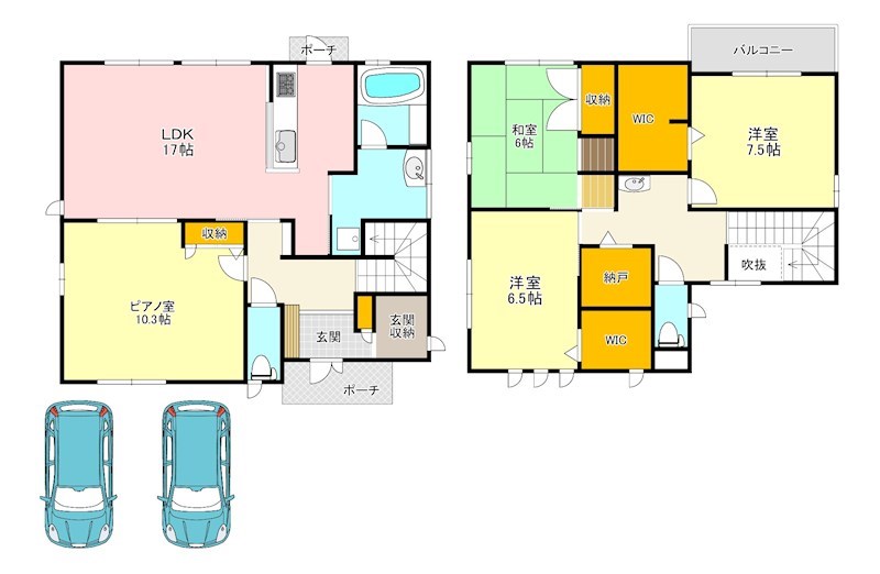 さつき野東2丁目戸建 間取り図