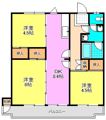 ヴィラナリー千代田2号棟 間取り図