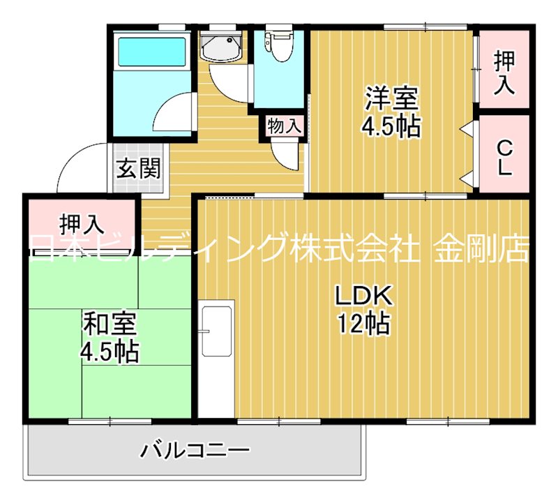 公団狭山住宅3棟 間取り図
