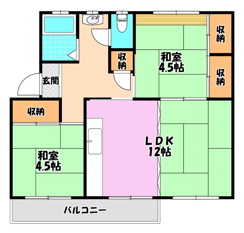 狭山住宅4号棟 間取り図