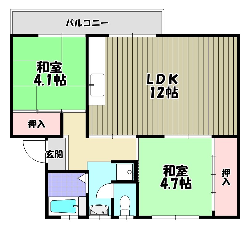 狭山住宅5号棟 間取り図