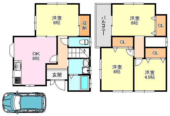 北青葉台戸建 間取り図
