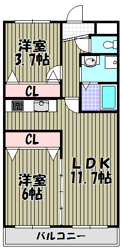 パークサイド浅尾 間取り図