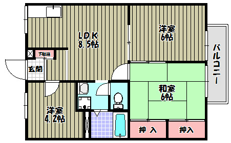 エステートピア桐 間取り図