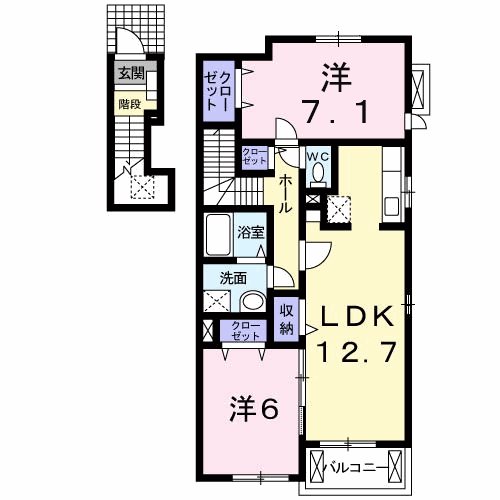 プラシード　アロッジオ 間取り図