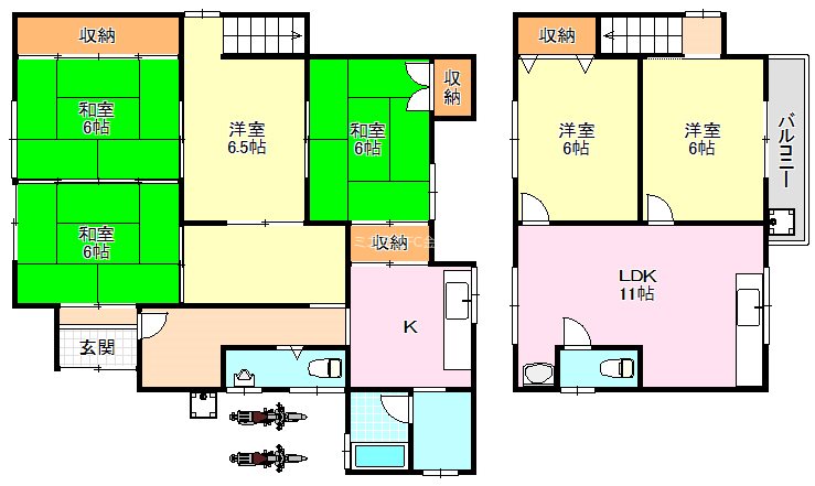 和泉市万町戸建 間取り図