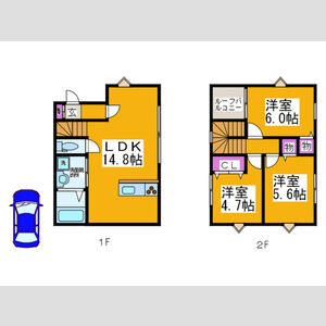 坂尾様賃貸住宅5号 間取り図
