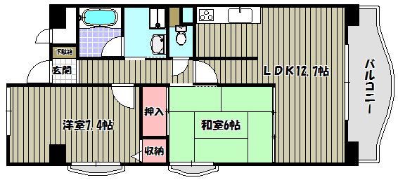 ホワイトロートス 間取り図