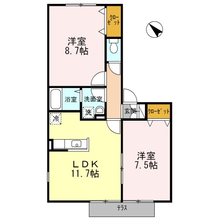 リースランド泉ヶ丘 間取り図