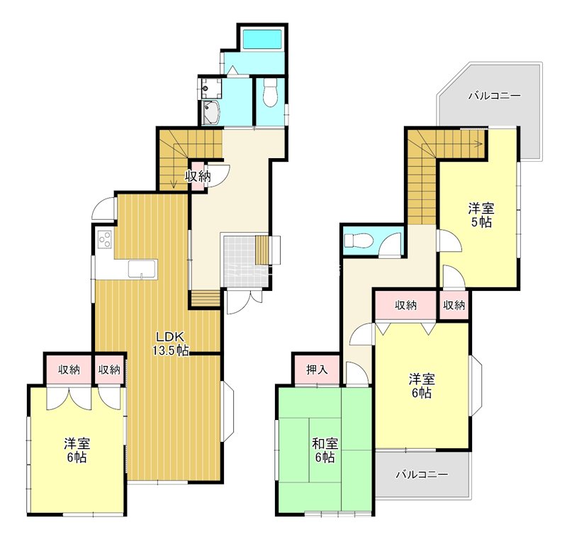 土塔町貸家 間取り図