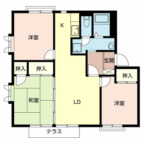クレールハイツ. 間取り図