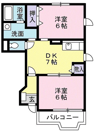 サンヒルズ千代田Ⅲ 間取り図