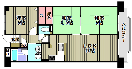 美加の台南海アーバンコンフォート壱番館 間取り図