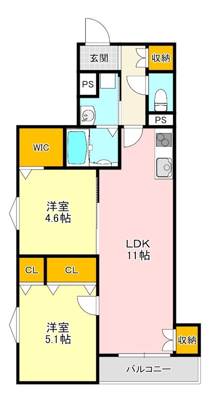 クリエオーレ初芝 間取り図