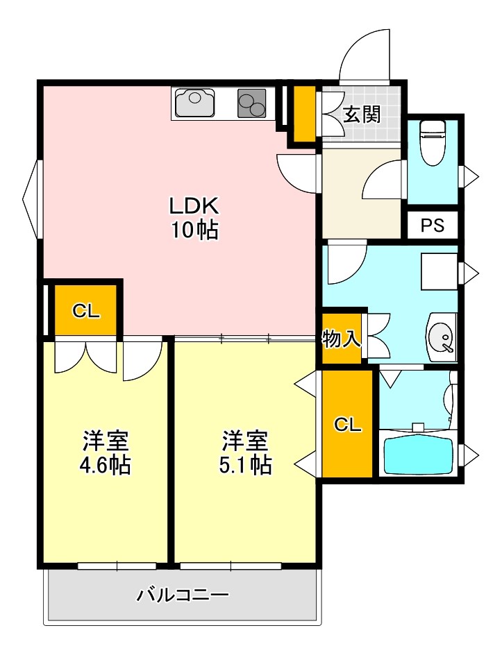 クリエオーレ初芝 間取り図