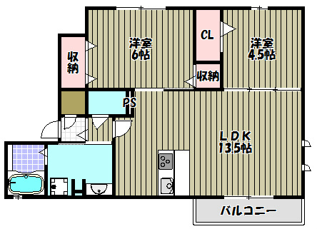 シャンノール北野田 間取り図