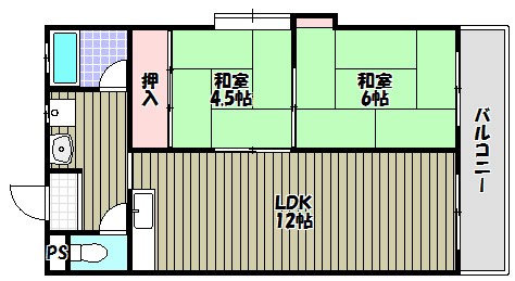 サニーハイツ健翔 間取り図