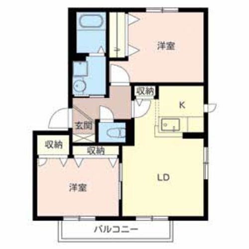 ジュネスコートＡ棟 間取り図