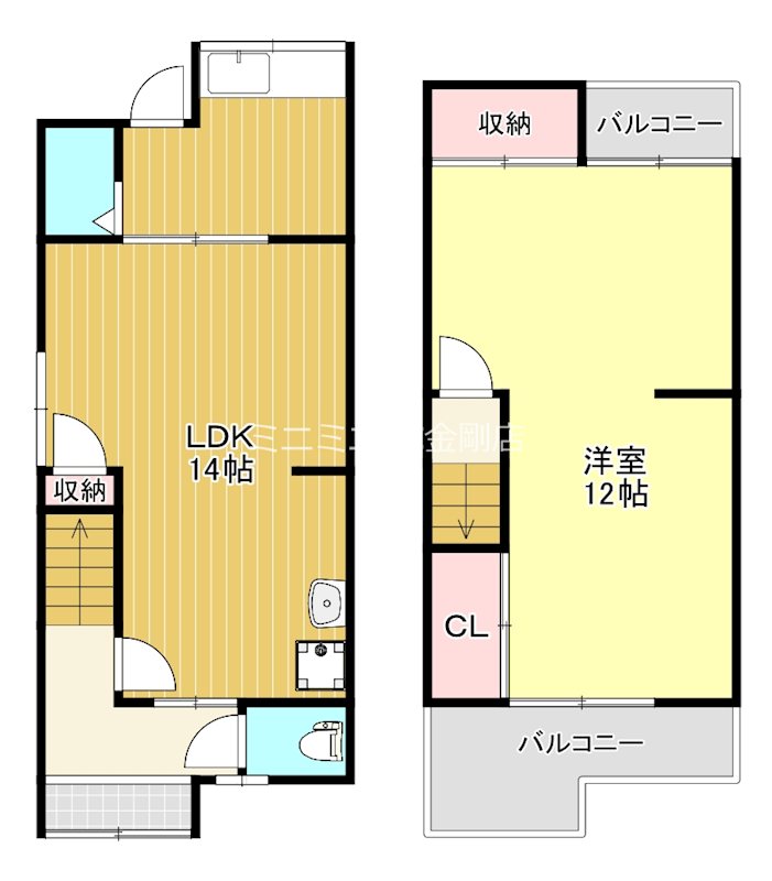 喜多町戸建 間取り図