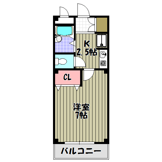 クレアール西川 間取り図