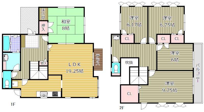 美加の台1丁目戸建 間取り図