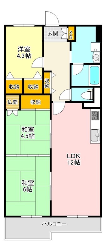 泉北星和台コーポラス 間取り図