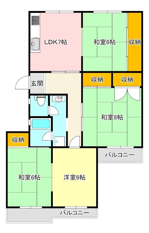 泉北赤坂台住宅弐号棟 間取り図