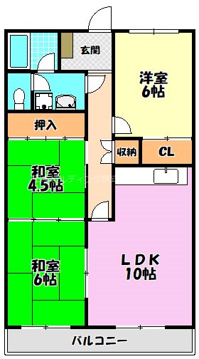 野浦ハイツ 間取り図