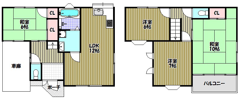 東池尻3丁目戸建賃貸住宅 間取り図