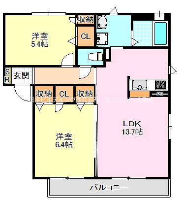 ShaMaison夢源 間取り図